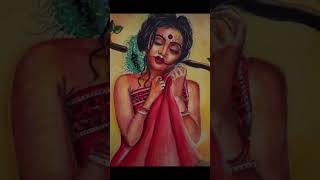 PORTRAIT BEAUTIFUL ART OF SHARMATI WOMEN NICE POSE  LOVELY SONG YT SHORT [upl. by Niarda254]