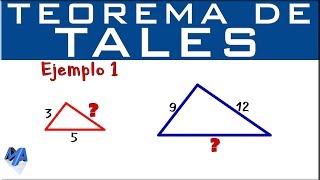 Teorema de Tales  Ejercicio de aplicación 1 [upl. by Olotrab629]