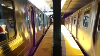 BMT Brighton Line R68A B Train amp R160B Alstom Q Train at Newkirk Plaza [upl. by Ellevel]