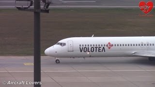 Volotea Airlines Boeing 717 EIFGH Landing  Germany BerlinTegel 011214 [upl. by Sperling]