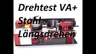 Mini Drehbank von Apex im Einsatzt VA und Baustahl längsdrehen testen [upl. by Bassett]