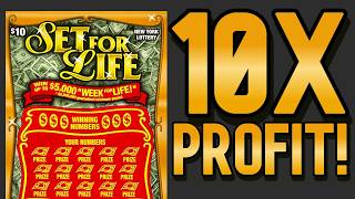 ⭐Our BIGGEST STAR YET PROFIT 10X Multiplier  Set for LIFE Saturday 89  New York Lottery [upl. by Draude896]