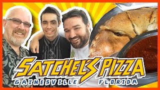 Satchels Pizza Gainesville Florida  3 Calzones with List25 [upl. by Aerda]