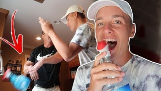 DRINKING WINDEX PRANK ON DAD GONE WRONG [upl. by Norene708]