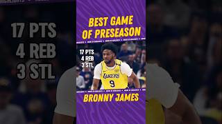 Bronny best preseason game so far🙌 [upl. by Anohr599]