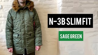 Куртка аляска Alpha Industries N3B Slim Fit зеленая  Обзор от Alphaindru [upl. by Alethea]