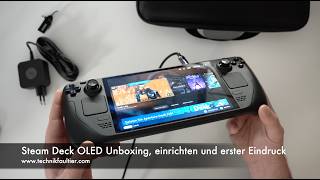 Steam Deck OLED Unboxing einrichten und erster Eindruck [upl. by Isle612]