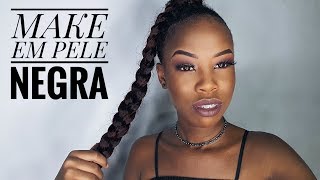 MAKE EM PELE NEGRA INSPIRADA NAS GRINGAS Por Samyra Priscila [upl. by Grissom950]