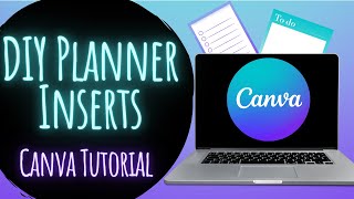 DIY Planner Inserts Canva Tutorial [upl. by Ziguard]