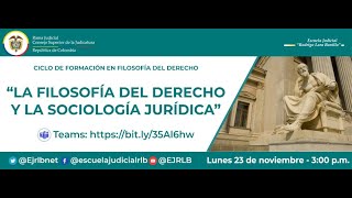 LA FILOSOFÍA DEL DERECHO Y LA SOCIOLOGÍA JURÍDICA [upl. by Hafeetal]