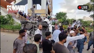 Woman Driver Kills Two in HighSpeed Rampage on Karsaz Road Karachi  Runway Pakistan [upl. by Natlus812]