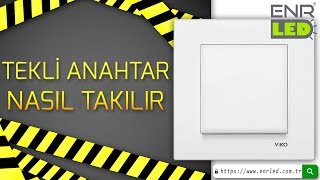 ELEKTRİK ANAHTARI ⚡ TEKLİ NASIL TAKILIR 👨‍🔧 [upl. by Malvina48]