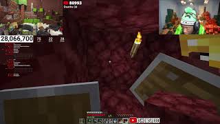 BEATING MINECRAFT HARDCORE PART 7 ⛏️🍄 ft Kai Cenat [upl. by Haorbed]