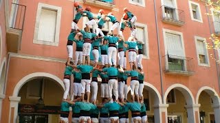 Castellers de Vilafranca  Primer 10d7  Dia del Graller 2015 [upl. by Nosredna]