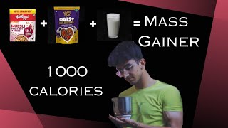 Homemade Mass Gainer Shake Recipe For Muscle Building [upl. by Brathwaite]