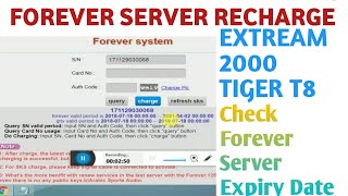 How to Recharge Forever Server  tpoentrancecc  Starsat Extream 2000  Tiger T8  Extream 2000 [upl. by Baptista944]