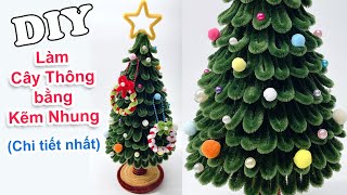 Cách làm cây thông Noel bằng kẽm nhung đơn giản nhất DIY Christmas Tree Liam Channel [upl. by Adnohs283]