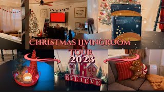 NEW Christmas Living Room Tour 2023  Best Christmas Lights ❤️ Ollny Lights [upl. by Olrac]