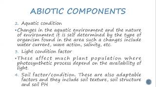 Abiotic Components Of The Natural Environment  Importance Of Natural Environment BALANCE OF NATURE [upl. by Champ]