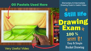 How to Draw amp Color still life Drapery for Intermediate Exam tutorial Drawing Exam Guide [upl. by Airt961]