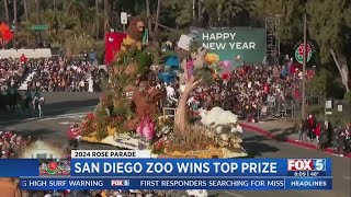 San Diego Zoo Wins Top Prize in Rose Parade [upl. by Halian]