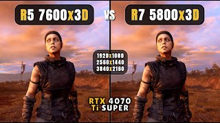 AMD Ryzen 7 5800x3D vs Ryzen 5 7600x3D  1080p 1440p 4K  Which One is Better  4070 Ti Super [upl. by Nogras952]