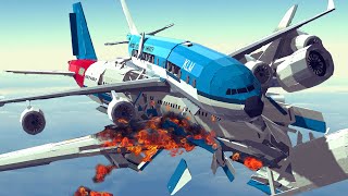 Midair Collisions 1  Airplane Crashes REALISTIC AIR CRASH Besiege Compilation [upl. by Aihtak]