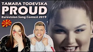 REACTION Macedonia  Eurovision Song Contest 2019  Tamara Todevska  Proud  Ivona amp Mario [upl. by Nosoj134]