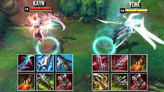 KAYN vs YONE FULL BUILD FIGHTS WITH NEW SKINS amp Best Pentakills [upl. by Chicoine]