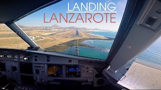 CockpitSeries Airbus A319 Landing in Lanzarote Airport [upl. by Cinda]