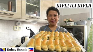 Filipinka pravi bosanske kifle  Filipina making the Bosnian bread called Kifla [upl. by Ennaerb]