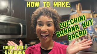 EASY ZUCCHINI BANANA BREAD [upl. by Williamsen]