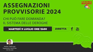 Assegnazioni provvisorie 2024 chi può fare domanda Il sistema delle deroghe [upl. by Suter546]