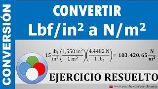 CONVERTIR DE Lbfin² a Nm² [upl. by Elleinet]