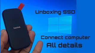 SanDisk Extreme Portable SSD Unboxing Connect Computer Full Details [upl. by Nash918]