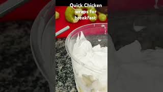 How to make easy simple chicken wraps and parfait in 10mins dailyvlog shortsvideo chickenwraps [upl. by Brost]