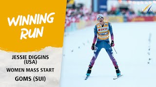 Diggins saves the best for last in 20k Mass Start  FIS Cross Country World Cup 2324 [upl. by Enilatan]