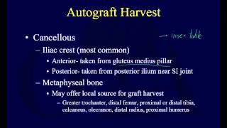 Bone grafting 1  Autografts and allografts OTA lecture series III g12c [upl. by Secunda564]