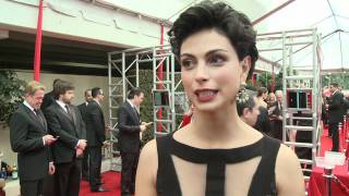 Morena Baccarin  HFPA Red Carpet Interview Golden Globes 2012 [upl. by Feledy]