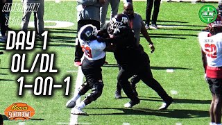 2024 Senior Bowl Coverage Day 1  OLvsDL  American Team 1 on 1 [upl. by Yhtomiht]