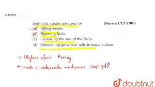 Synthetic auxins are used for  11  PLANT GROWTH AND DEVELOPMENT  BIOLOGY  ERRORLESS  Doubt [upl. by Travers886]