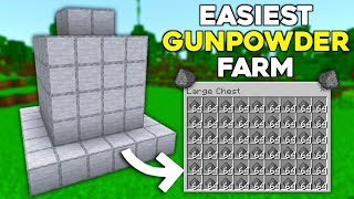 THE EASIEST Gunpowder Farm Tutorial in Minecraft Bedrock 121 [upl. by Annavas822]