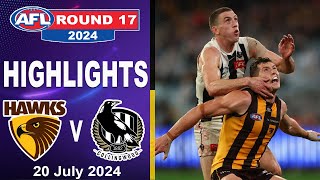 HIGHLIGHTS  Hawthorn Hawks v Collingwood Magpies  2024 AFL [upl. by Hnahc38]