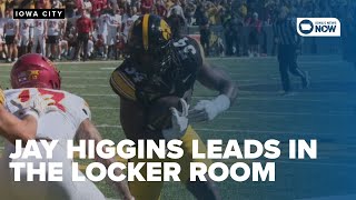 Jay Higgins continues to lead by example in the Hawkeye locker room [upl. by Einalam]