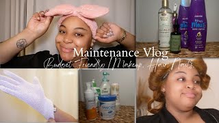 MAINTENANCE VLOG Budget Friendly  Hair Clip Ins  Skincare  Nail Care [upl. by Einiffit724]