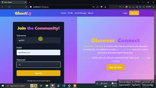 GhostLy  Private Messaging App Using MERN  Project DEMO [upl. by Whit]