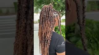 Crochet Butterfly Calif locs   absolutebraids [upl. by Amary991]