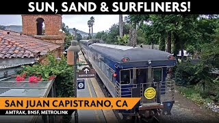 San Juan Capistrano California  Virtual Railfan LIVE [upl. by Dumond]