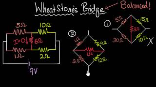 Wheatstone bridge amp its logic  Electric current  Physics  Khan Academy [upl. by Rinum880]