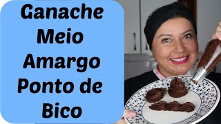 Ganache de Chocolate Meio Amargo em Ponto de Bico  Confeitaria Online Oficial [upl. by Anileda530]